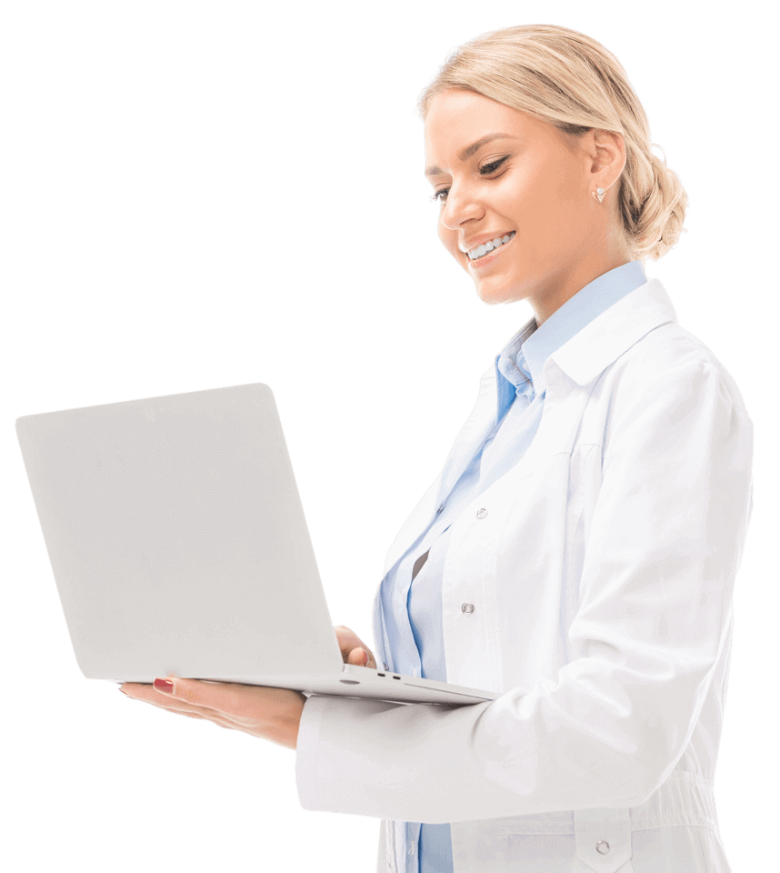 physician diagnosing virtual visit